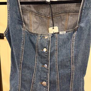 STAUD + Wrangler Denim Trucker Top